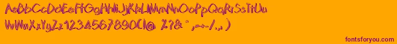 DominoRegular Font – Purple Fonts on Orange Background