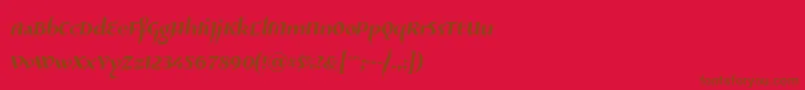 Police Risaltyp024 – polices brunes sur fond rouge
