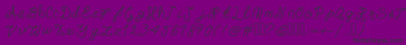 DoorknobDaydreams-Schriftart – Schwarze Schriften auf violettem Hintergrund