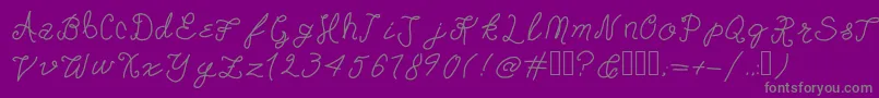 DoorknobDaydreams Font – Gray Fonts on Purple Background