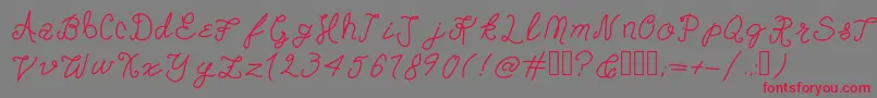 DoorknobDaydreams Font – Red Fonts on Gray Background