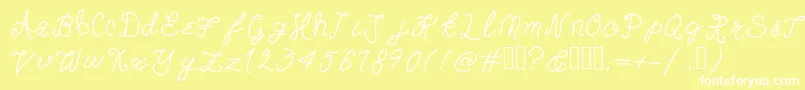 DoorknobDaydreams Font – White Fonts on Yellow Background