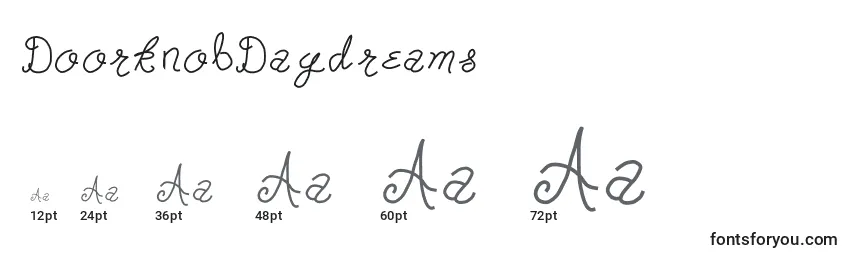 DoorknobDaydreams Font Sizes