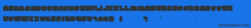 フォントRockdafonkybit – 黒い文字の青い背景