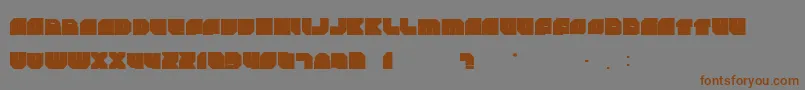 Fonte Rockdafonkybit – fontes marrons em um fundo cinza