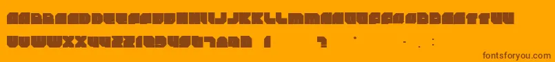 fuente Rockdafonkybit – Fuentes Marrones Sobre Fondo Naranja