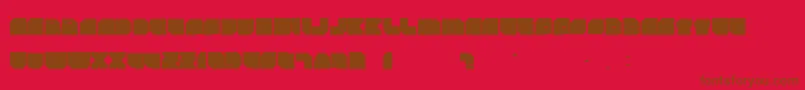 Rockdafonkybit Font – Brown Fonts on Red Background
