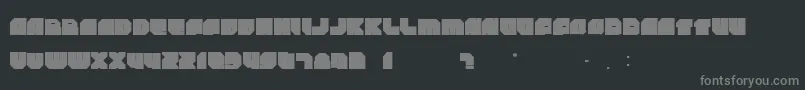 Rockdafonkybit-fontti – harmaat kirjasimet mustalla taustalla