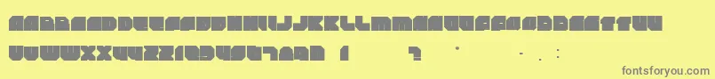 Rockdafonkybit Font – Gray Fonts on Yellow Background