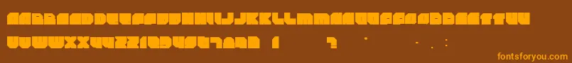 Rockdafonkybit Font – Orange Fonts on Brown Background