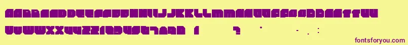 Rockdafonkybit Font – Purple Fonts on Yellow Background