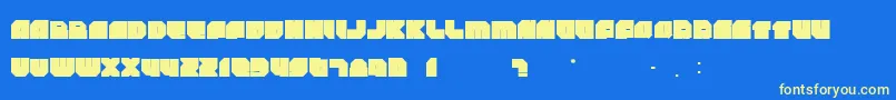 Rockdafonkybit Font – Yellow Fonts on Blue Background