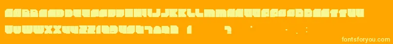 Rockdafonkybit Font – Yellow Fonts on Orange Background