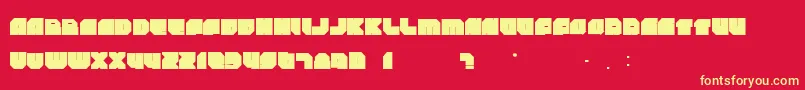 Rockdafonkybit Font – Yellow Fonts on Red Background