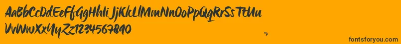 OrigoTrial Font – Black Fonts on Orange Background
