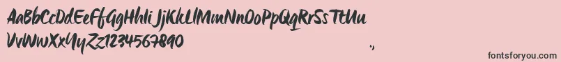 OrigoTrial Font – Black Fonts on Pink Background