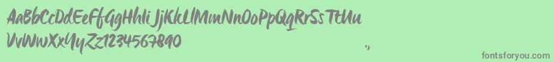 OrigoTrial Font – Gray Fonts on Green Background