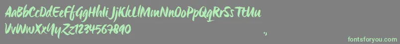 OrigoTrial Font – Green Fonts on Gray Background