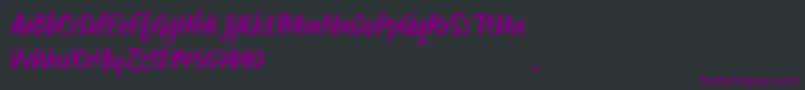 OrigoTrial Font – Purple Fonts on Black Background