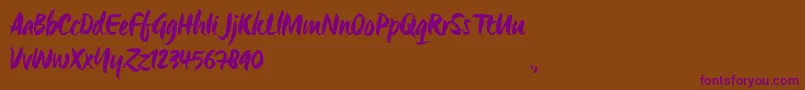 OrigoTrial Font – Purple Fonts on Brown Background