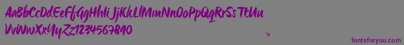 OrigoTrial Font – Purple Fonts on Gray Background