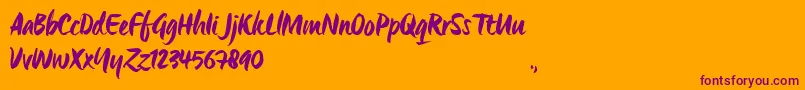 OrigoTrial Font – Purple Fonts on Orange Background