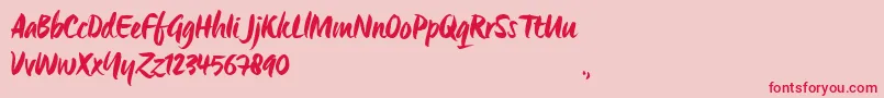 OrigoTrial Font – Red Fonts on Pink Background