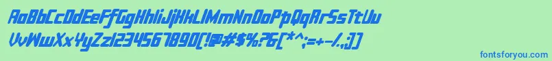 フォントSujeta Bold Italic – 青い文字は緑の背景です。