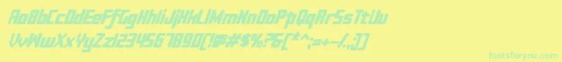 fuente Sujeta Bold Italic – Fuentes Verdes Sobre Fondo Amarillo