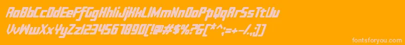 Fonte Sujeta Bold Italic – fontes rosa em um fundo laranja