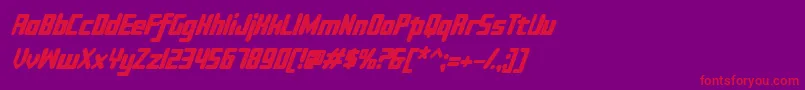 Sujeta Bold Italic Font – Red Fonts on Purple Background