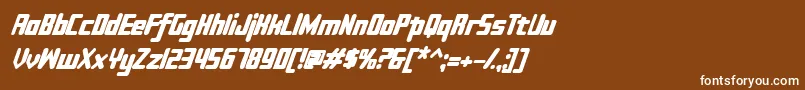 フォントSujeta Bold Italic – 茶色の背景に白い文字