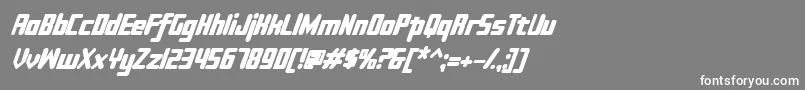 フォントSujeta Bold Italic – 灰色の背景に白い文字