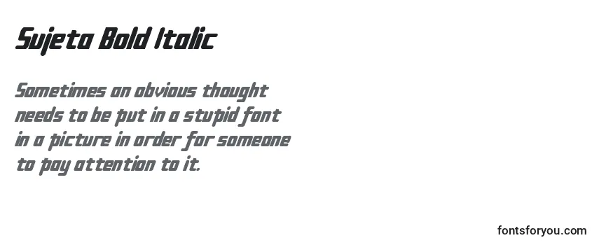 Reseña de la fuente Sujeta Bold Italic