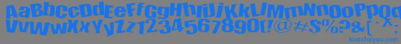 Шрифт Happy – синие шрифты на сером фоне