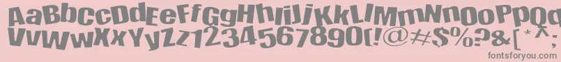 Happy Font – Gray Fonts on Pink Background