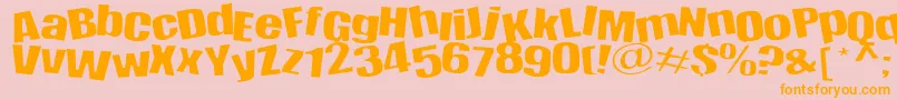 Шрифт Happy – оранжевые шрифты на розовом фоне