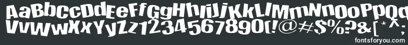 フォントHappy – 黒い背景に白い文字