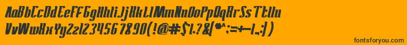 AntelopeRunBold Font – Black Fonts on Orange Background