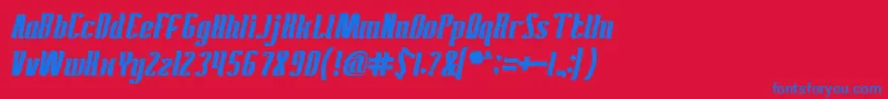 AntelopeRunBold Font – Blue Fonts on Red Background