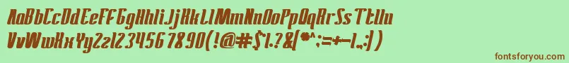 AntelopeRunBold Font – Brown Fonts on Green Background