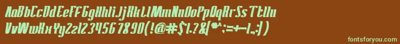 AntelopeRunBold Font – Green Fonts on Brown Background