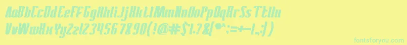 AntelopeRunBold Font – Green Fonts on Yellow Background