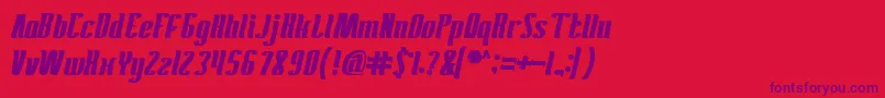 AntelopeRunBold Font – Purple Fonts on Red Background