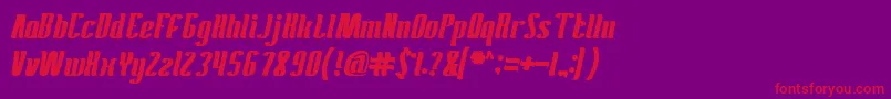 AntelopeRunBold Font – Red Fonts on Purple Background