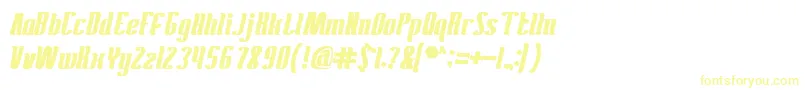 AntelopeRunBold Font – Yellow Fonts on White Background