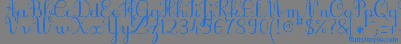 JbcursiveV3Medium Font – Blue Fonts on Gray Background