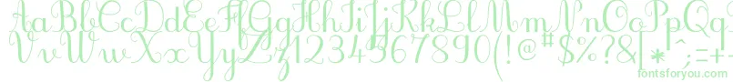 JbcursiveV3Medium Font – Green Fonts on White Background