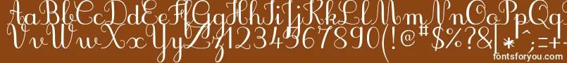 JbcursiveV3Medium Font – White Fonts on Brown Background