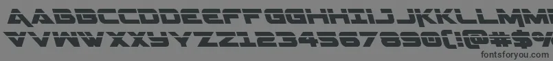 フォントGeminalaserleft – 黒い文字の灰色の背景